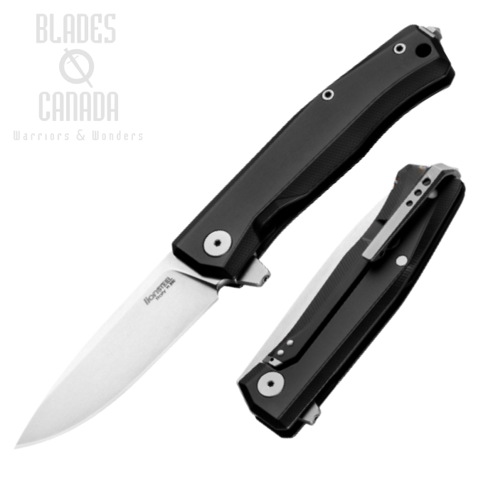 Lion Steel MT01A BS Myto Flipper Framelock Knife, M390 SW, Aluminum Black